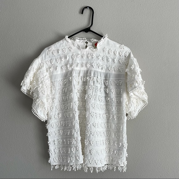 FARM Rio Tops - FARM Rio Fringe Detail Blouse